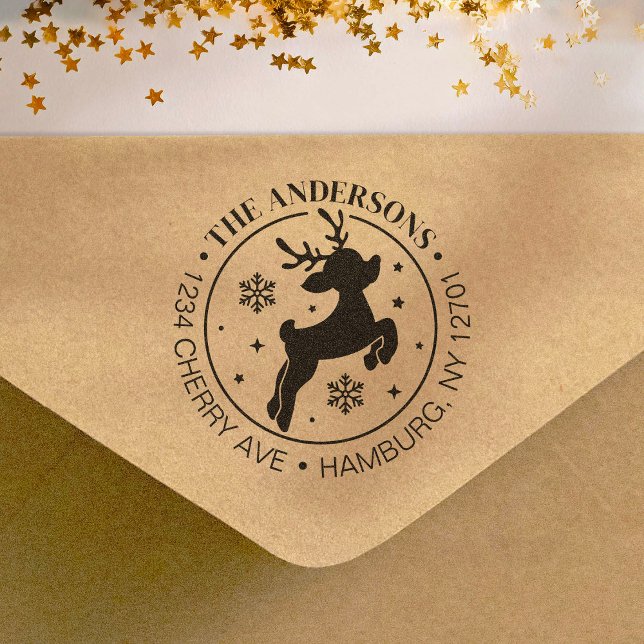 Cute Rudolph, Red Nlied Reindeer-julen Stämpel (Skapare uppladdad)