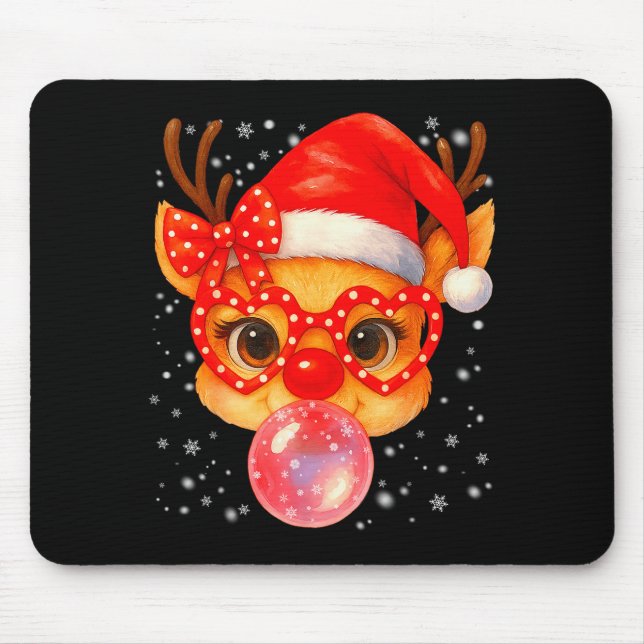 Cute Rudolph Red Nose Bubble Gum Christmas Xmas Gi Musmatta (Framsidan)