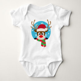 Cute Rudolph, Red Nose Reindeer | Baby Bodykostym T Shirt