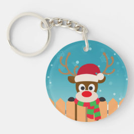 Cute Rudolph, Red Nose Reindeer | Nyckelkedja