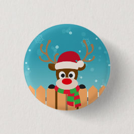 Cute Rudolph, Red Nose Reindeer | PIN-knapp Knapp