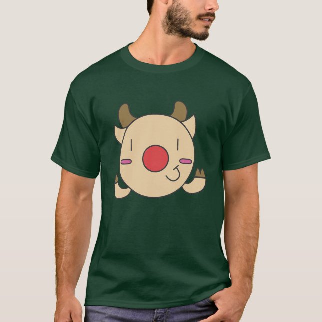 Cute Rudolph T Shirt (Framsida)