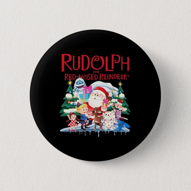 Cute Rudolph The Red Nosed Reindeer Christmas Spec Knapp (Framsida)