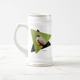 Cute Rufous Hummingbird i Kalifornien Lilac Sejdel