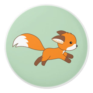 Cute Runfox på Grönten Knopp