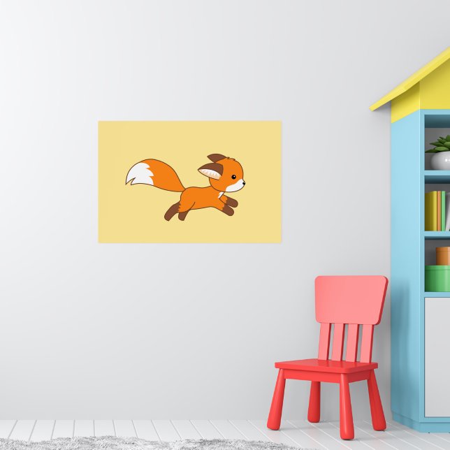 Cute Runfox Poster (Barnkammare 1)