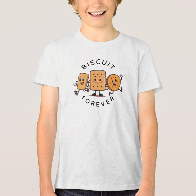 ​Cute Running Biscuits & Crackers Friends Kids' T T Shirt (Framsida)