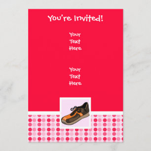Cute Running Shoe Inbjudningar
