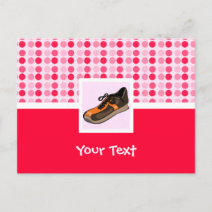 Cute Running Shoe Vykort
