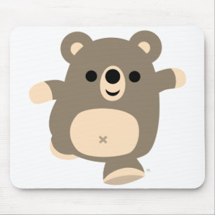 Cute Running Tecknad Bear mousserade Musmatta