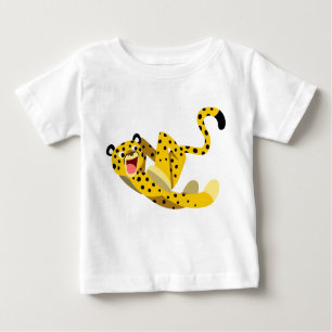 Cute Running Tecknad Cheetah Baby T-Shirt