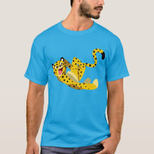 Cute Running Tecknad Cheetah t-Shirt
