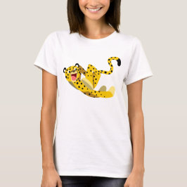 Cute Running Tecknad Cheetah Women T-Shirt
