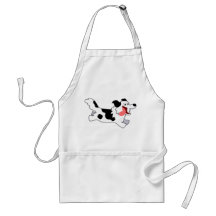 Cute Running Tecknad Gräns Collie Apron
