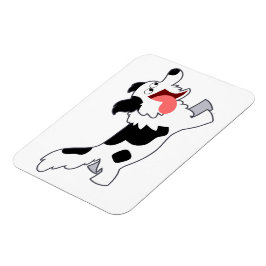 Cute Running Tecknad Gräns Collie Flexible Magnet