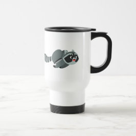 Cute Running Tecknad Raccoon Resemugg
