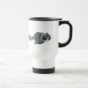 Cute Running Tecknad Raccoon Resemugg