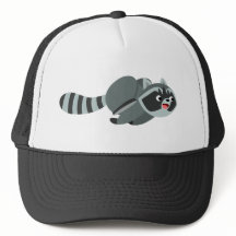 Cute Running Tecknad Raccoon