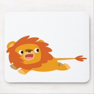 Cute Rushing Tecknad Lejon Mousepad Musmatta