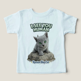 Cute Russian Blue Kitten – Cat Lover Family T Shirt