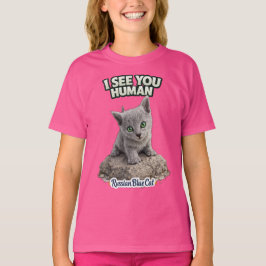 Cute Russian Blue Kitten – Funny Quote T Shirt