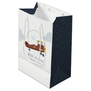 Cute Rust Grönt Blue Biplane Cloud Heart Birday