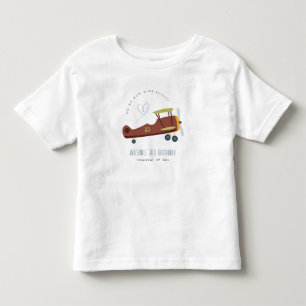 Cute Rust Grönt Blue Biplane Cloud Heart Birday T Shirt