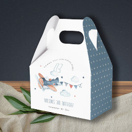 Cute Rust Navy Flygplan Cloud Himlar Star Barns fö Presentaskar