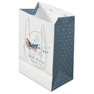 Cute Rust Navy Flygplan Garland Star Cloud Birthda