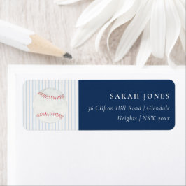 Cute Rust vår lilla Champ Baseball Adress Returadress Etikett