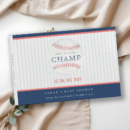 Cute Rust vår lilla Champ Baseball Baby Shower Gästböcker