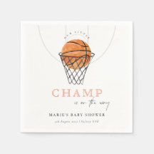 Cute Rust vår lilla Champ Basketball Baby Shower