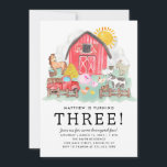 Cute Rustic Barnyard Animals Kids Farm Birthday Inbjudningar<br><div class="desc">Cute Watercolor Rustic Barnyard Animals Kids Farm Birthday Investigation</div>