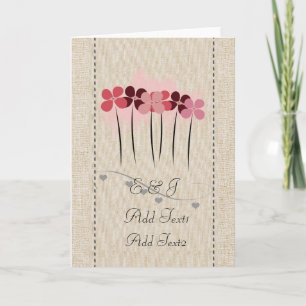 Cute Rustic Cute Rosa Flowers Monogrammed kort