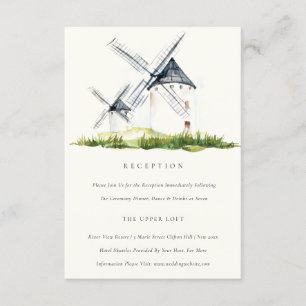 Cute Rustic Farm Kvarn Theme Bröllopsmottagning Tilläggskort