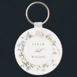 Cute Rustic Gult Meadow Blommigt Utandning Bröllop Nyckelring<br><div class="desc">Om du behöver ytterligare anpassningar kan du kontakta mig på yellowfebstudio@gmail.com.</div>