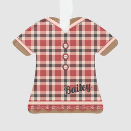 Cute Rustic Play-dress med Red Snöre Figurine