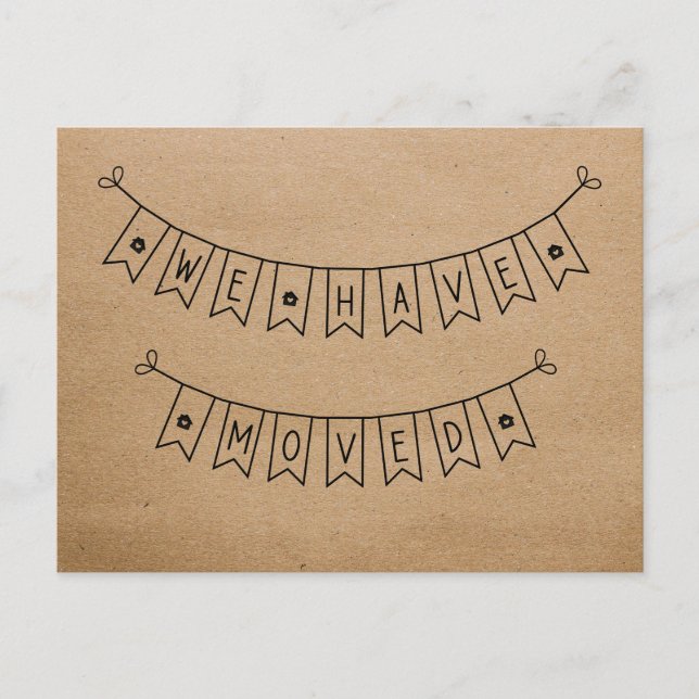 Cute Rustic, vi har Flyttat ett nytt hem Vykort (Framsida)