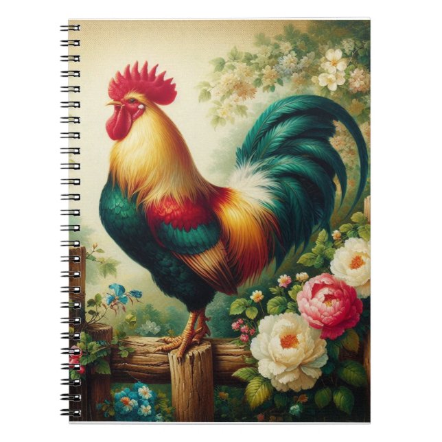 Cute rustik/vintage tupp anteckningsbok (Framsidan)