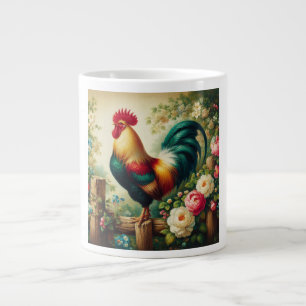 Cute rustik/vintage tupp jumbo mugg