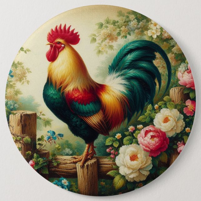 Cute rustik/vintage tupp knapp (Framsida)