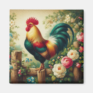 Cute rustik/vintage tupp magnet