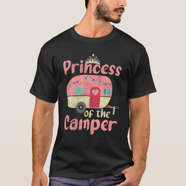 Cute RV Camper Älskare prinsessan av lägret T Shirt (Framsida)