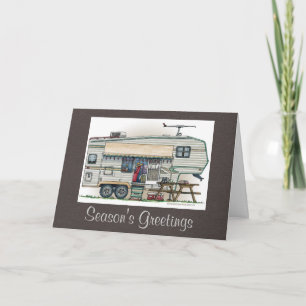 Cute RV-Vintage, femte hjulkamper, Travel Trailer Helgkort