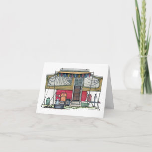 Cute RV-Vintagens popup-kameraresepåfyllnadsljus Kort