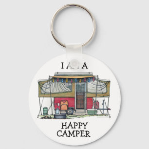 Cute RV-Vintagens popup-kameraresepåfyllnadsljus Nyckelring