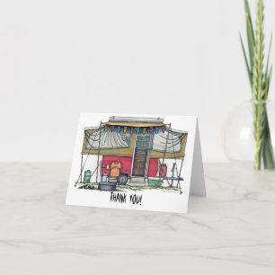 Cute RV-Vintagens popup-kameraresepåfyllnadsljus Tack Kort