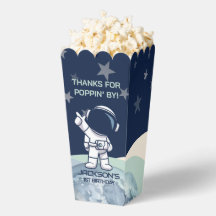 Cute Rymden Astronaut Birthday Popcorn