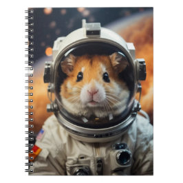 Cute Rymden Astronaut Hamster Anteckningsbok