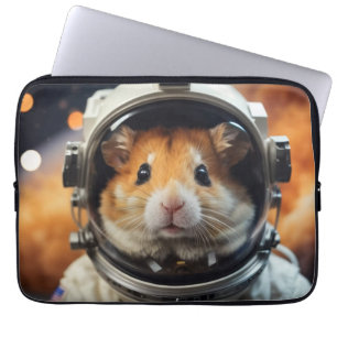 Cute Rymden Astronaut Hamster Laptop Fodral